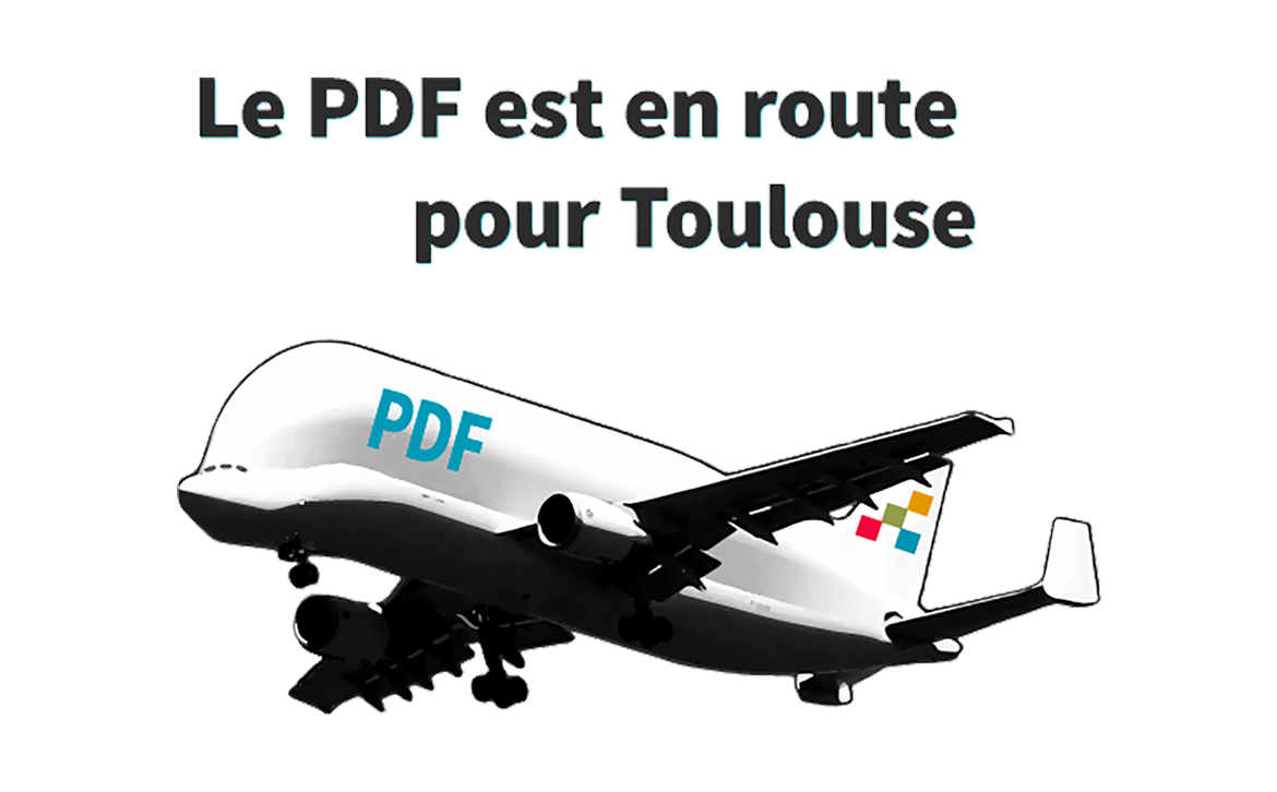 Illustration of Le PDF est en route pour Toulouse